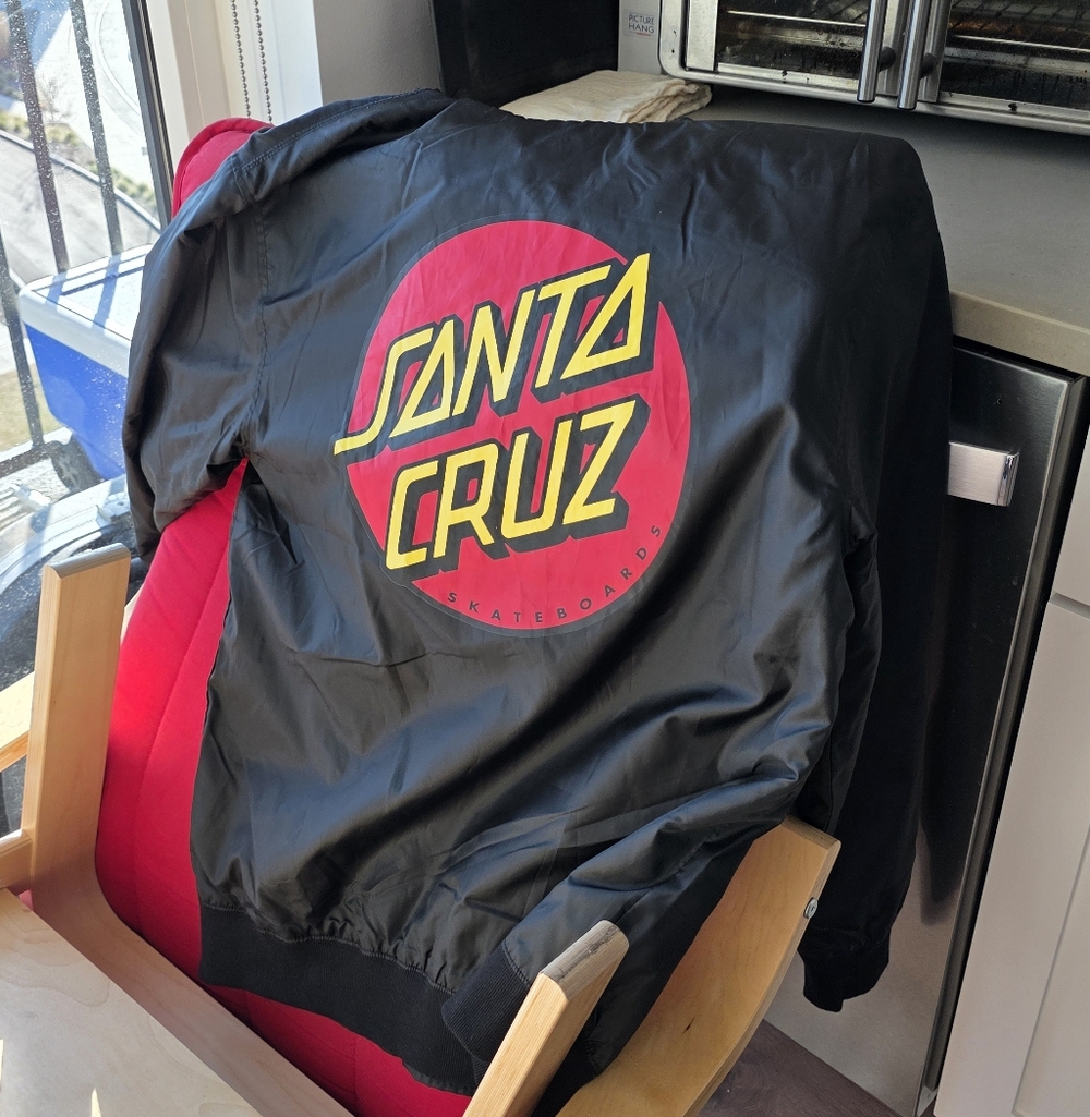 NEW SANTA CRUZ DOT HOODED ZIP-UP WINDBREAKER